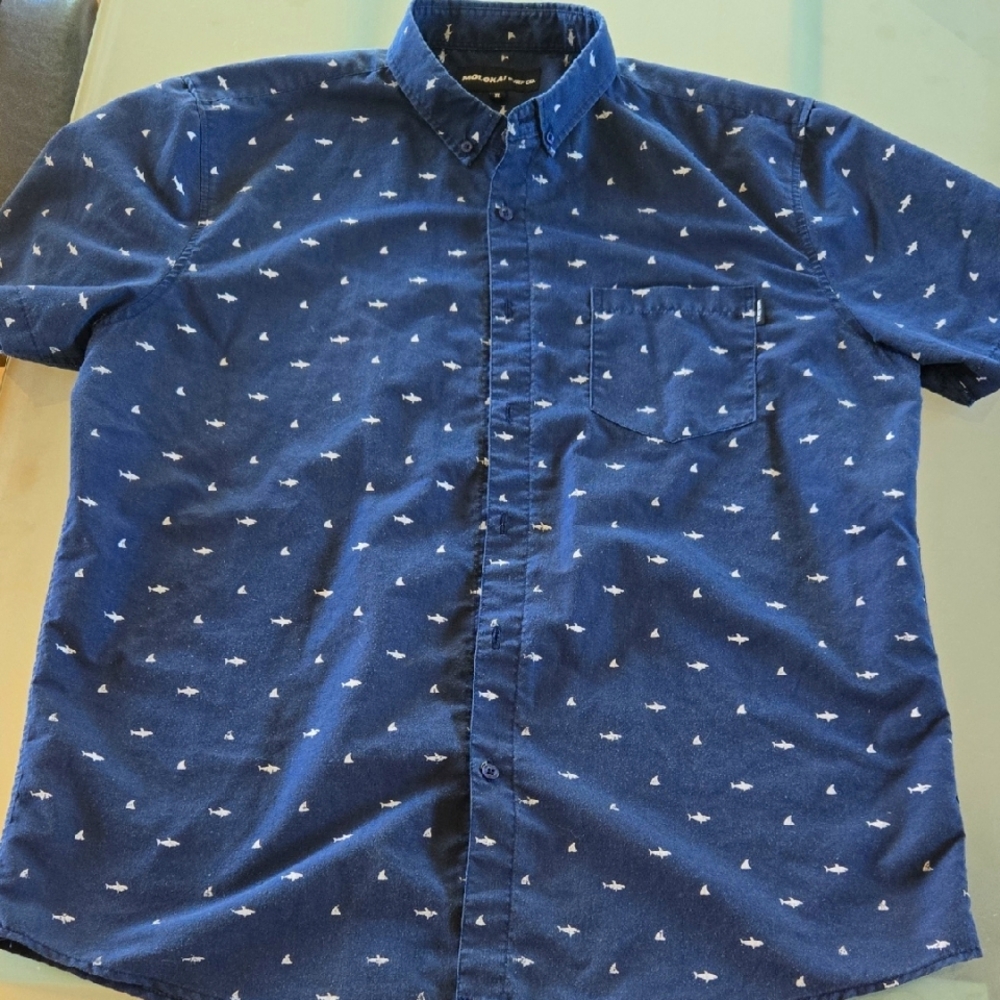 Men's Blue Patterned Shirt